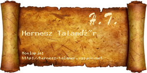 Hernesz Talamér névjegykártya